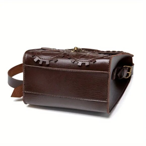 Industrial Steampunk Gears Crossbody Bag - Picture 3 of 5